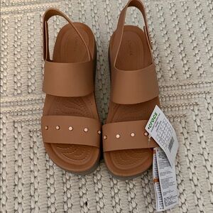 Crocs Brooklyn Studded Low Wedge Size 8